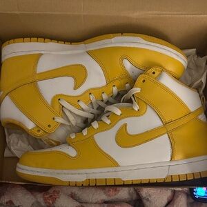 Women’s yellow high top sneakers